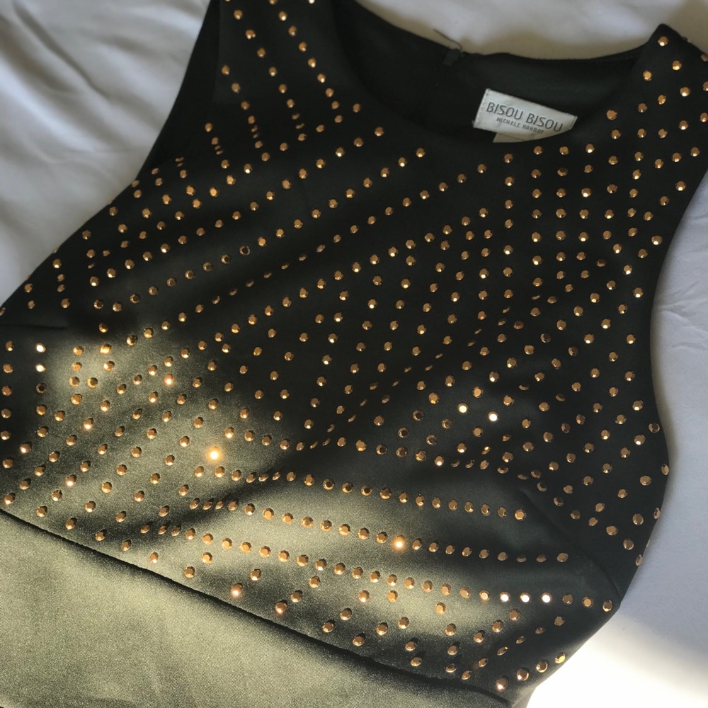 Green/gold dress